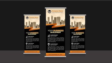 Rollup/X-Stand Banner Design_Adobe Illustrator CC Tutorial