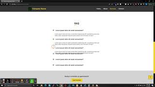 Freelance Template, Part 3:  Added About Page and FAQ accordion