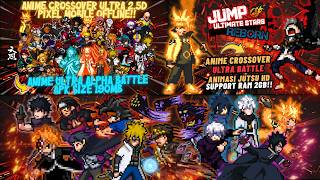 NEW‼️ ANIME Crossover Ultra Battle Stars 2.5D Mugen Pixel Mobile Android OFFLINE - Best Animation💯🔥 screenshot 3
