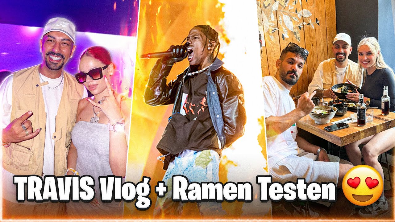 TRAVIS SCOTT KONZERT + NARUTO RAMEN TESTEN! 😍 | XXL VLOG mit Rezon, Ediz, Alexis & Badmomzjay