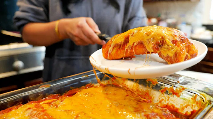 Permanent Link to Baked Wet Burritos Smothered w/ Red Chili Sauce | The BEST Wet Burrito Recipe | WAB 2
