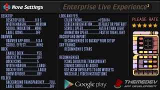 Nova Settings for the LCARS Live Experience