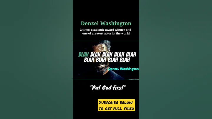 Denzel Washington motivation speech - Put God first #shorts