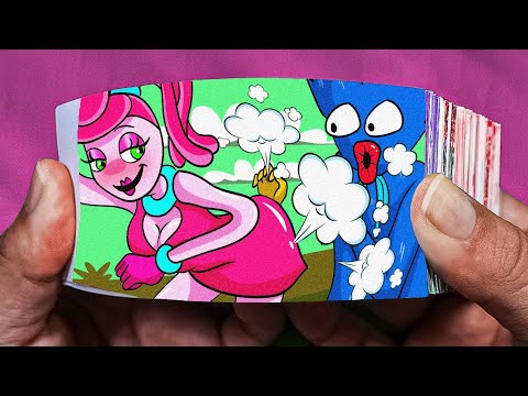 Mommy Long Legs Fart After Pink Sauce - Poppy Playtime Flipbook Animation