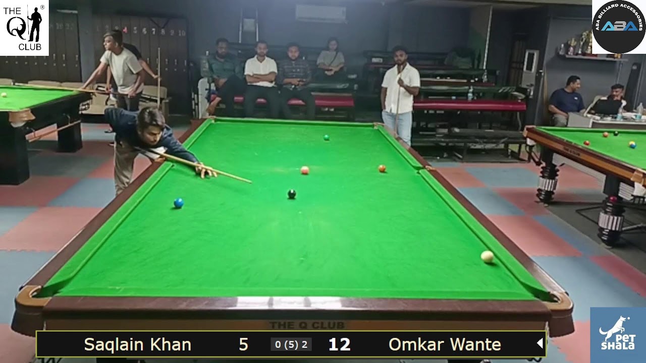 The Q Club Amateur Snooker Ranking Tournament II Saqlain Khan vs Omkar Wante
