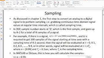 DSP - Chapter 1 & 2 - Sampling, Signal Spectrum, and Signal Reconstruction