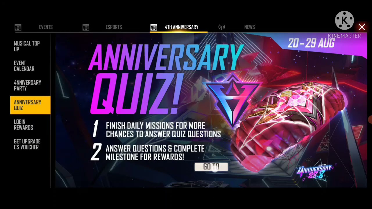4th Anniversary Quiz Answer Today / 