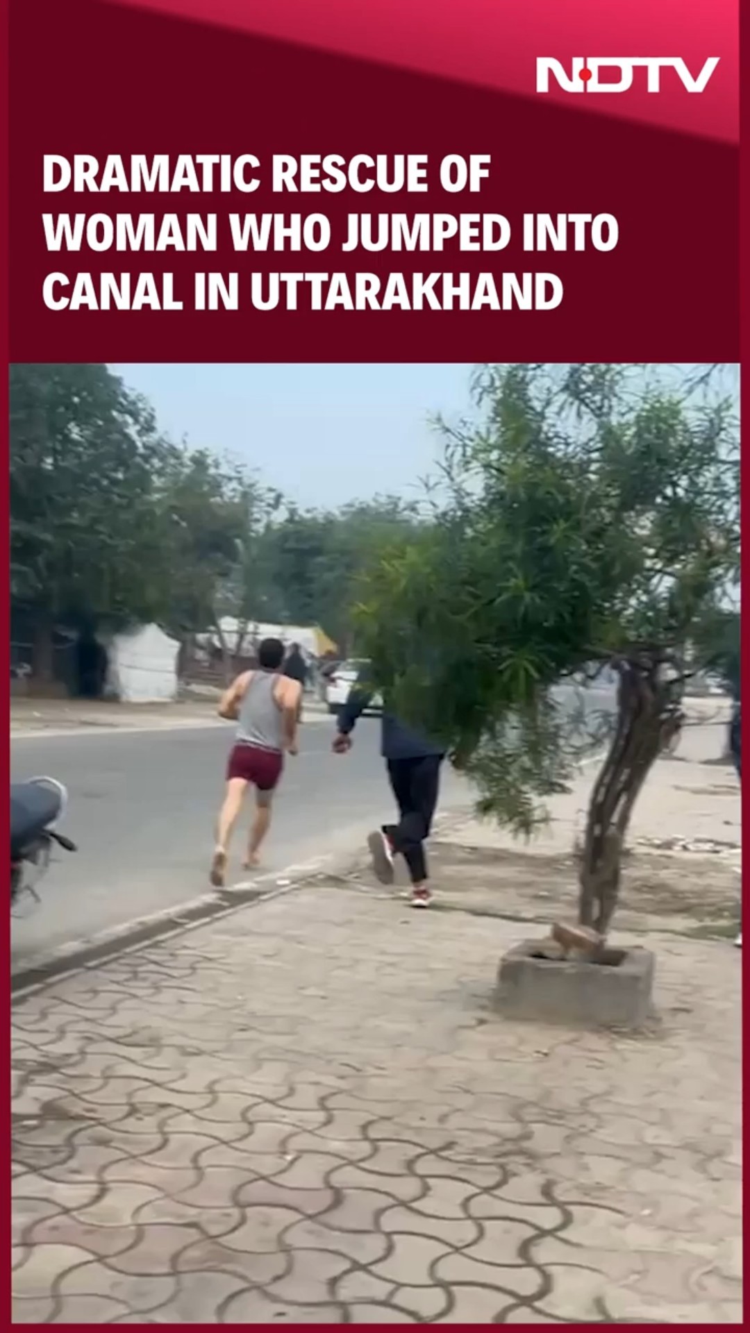 Dramatic Rescue Of Woman Who Jumped Into Canal In Uttarakhand