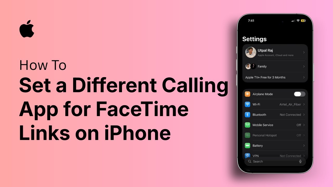 Как настроить другое приложение для звонков по FaceTime Links на iPhone