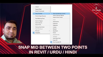 SNAP MID BETWEEN TWO POINTS IN REVIT / URDU / HINDI