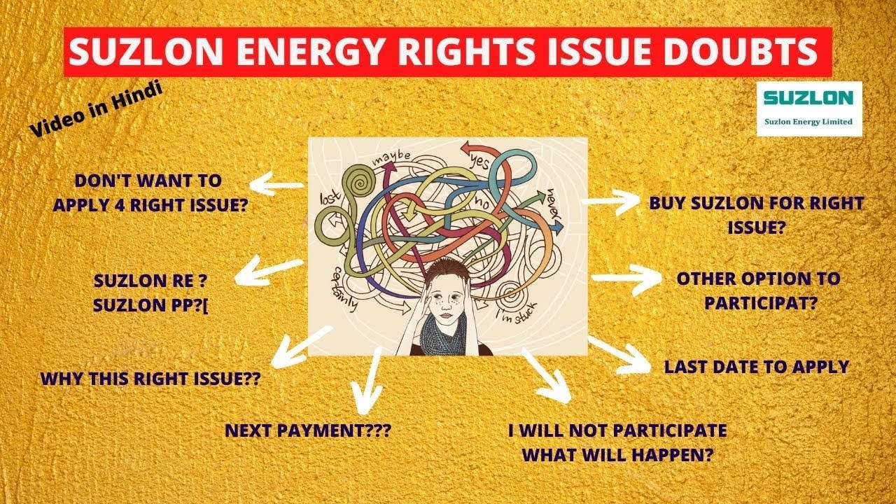 WHAT WILL HAPPEN IF I DON T APPLY FOR SUZLON RIGHT ISSUE MANY SUCH QUESTIONS YouTube
