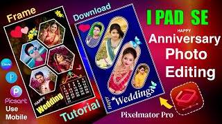 Happy Wedding Anniversary photo frame Editing Tutorial | on IPad Pixelmator pro Tutorial  screenshot 1