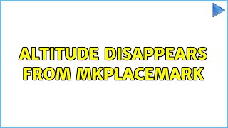 Altitude Disappears from MKPlacemark