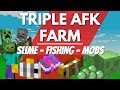 How to make a TRIPLE AFK Farm in Minecraft Update Aquatic 1 13 | SLIME FISH AND MOB FARM ALL AFK