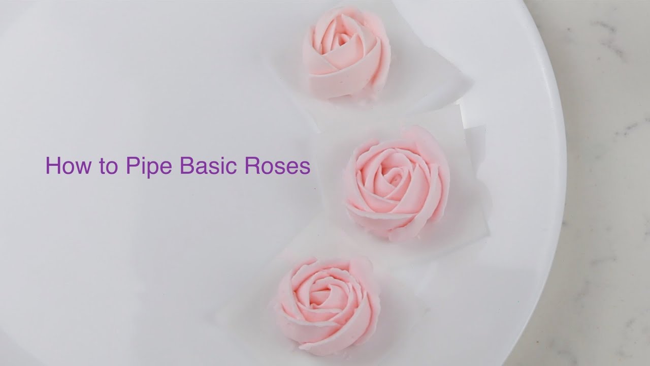 How to Pipe Roses by Repeating One Simple Step 基础玫瑰裱花 只需重复一个步骤 kiss