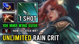 UNLIMITED RAIN CRIT 1 Shot Shackle 10K Windranger Amazing Spell Casting 100% Deleted Mid Dota 2