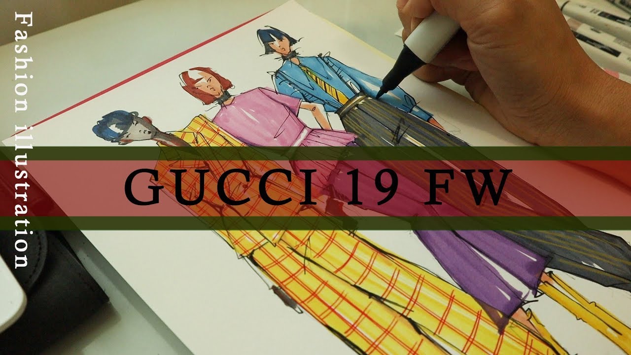 GUCCI 19FW 패션일러스트 (Fashion illustration )