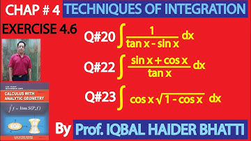 Ch# 4 |Techniques of integration| EX 4.6 Q20,22 & 23|Calculus & Analytic Geometry by SM Yusuf Lec44