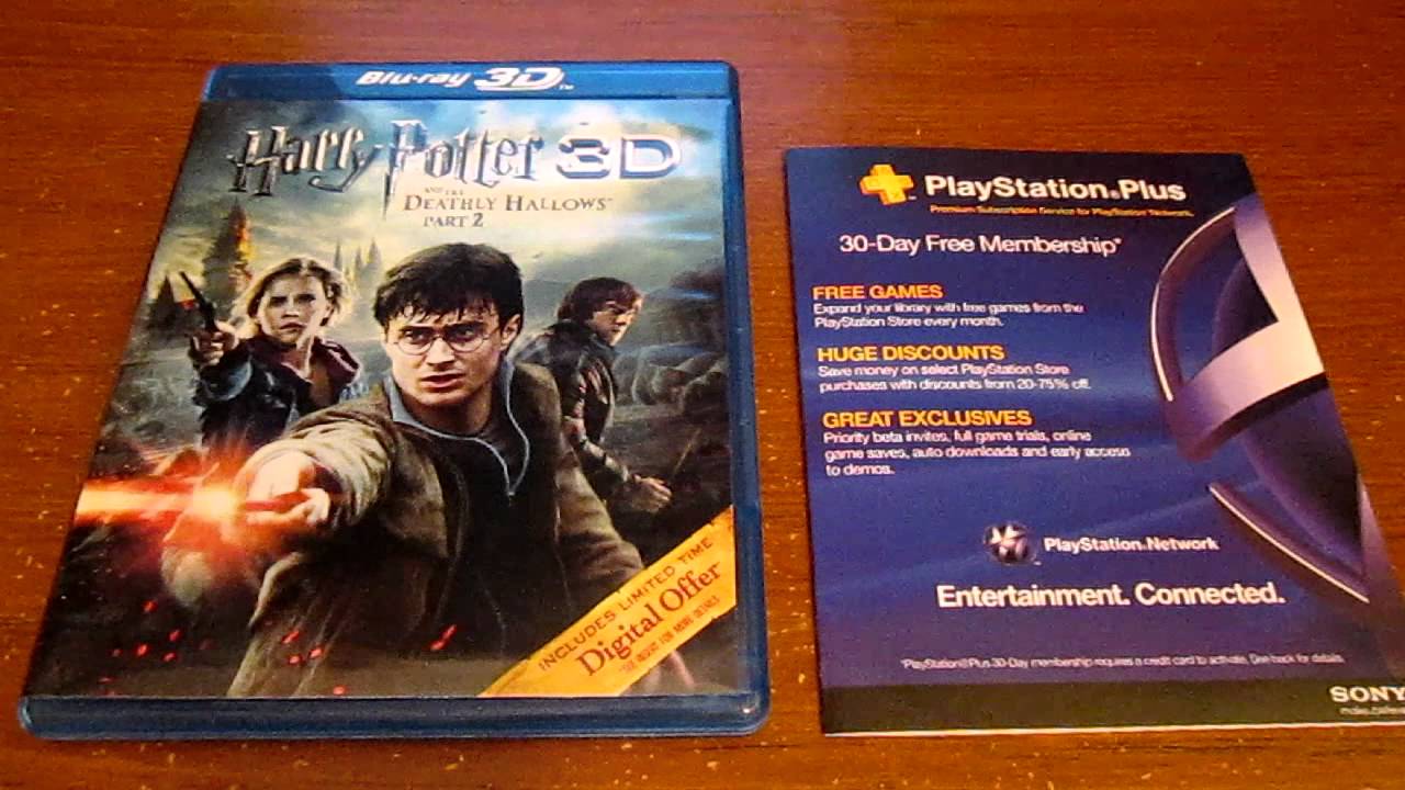 HP Deathly Hallows part 2 3D & PS Plus card winner!! - YouTube