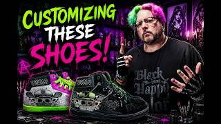 I Customized My Sneakers! | NEON Goth/Punk DIY Shoe Transformation (World Industries)