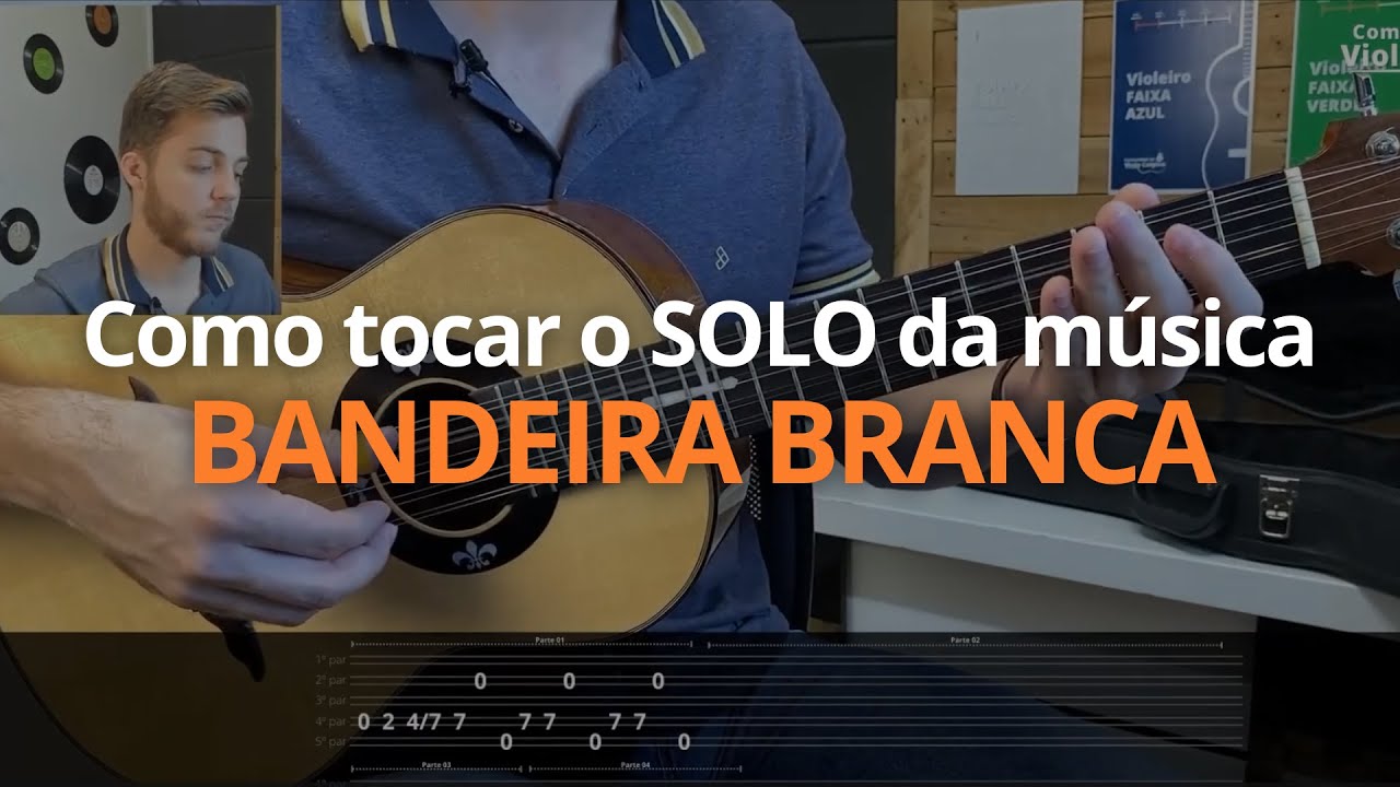 Como tocar o solo da música BANDEIRA BRANCA na VIOLA CAIPIRA (Solos de Viola Caipira Ep18)