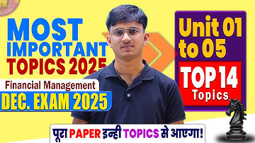 Most Important Topics Financial Management 2025 | FM Important Topics Sem 3 | DU Regular/SOL/NCWEB