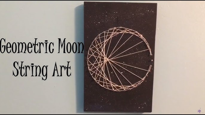 Geometric Moon String Art - YouTube geometric-moon-string-art-youtube
