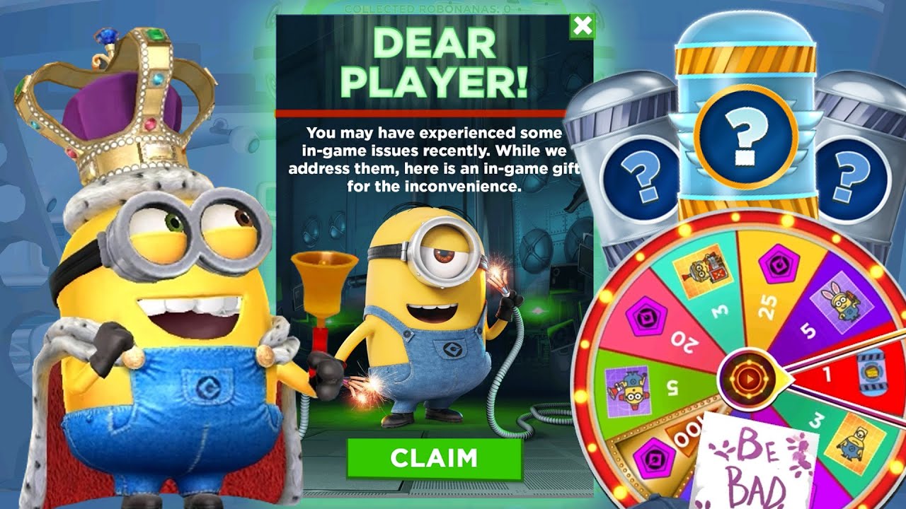 Many Rewards & King Bob & Agent prize pod & Prize Wheel / Despicable Me ...