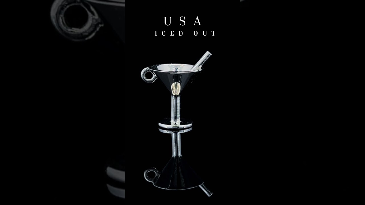 Vintage Martini Glass Charm, Wine Pendant for Men and Women 