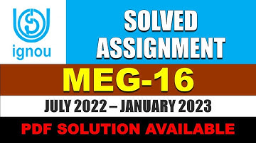 MEG 16 IGNOU SOLVED ASSIGNMENT 2022 2023 | INDIAN FOLK LITERATURE | JULY 2022 JANUARY 2023 | MEG-16