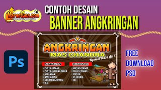 Contoh desain banner angkringan file psd siap edit