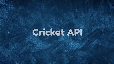 Free Cricket API - Get Live Cricket Score on your Terminal and CMD