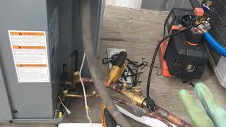 Removing Temporary clean out filter dryers on suction line & liquid line after compressor burn out￼