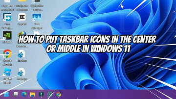 How to Put Taskbar Icons in the Center or Middle in Windows 11