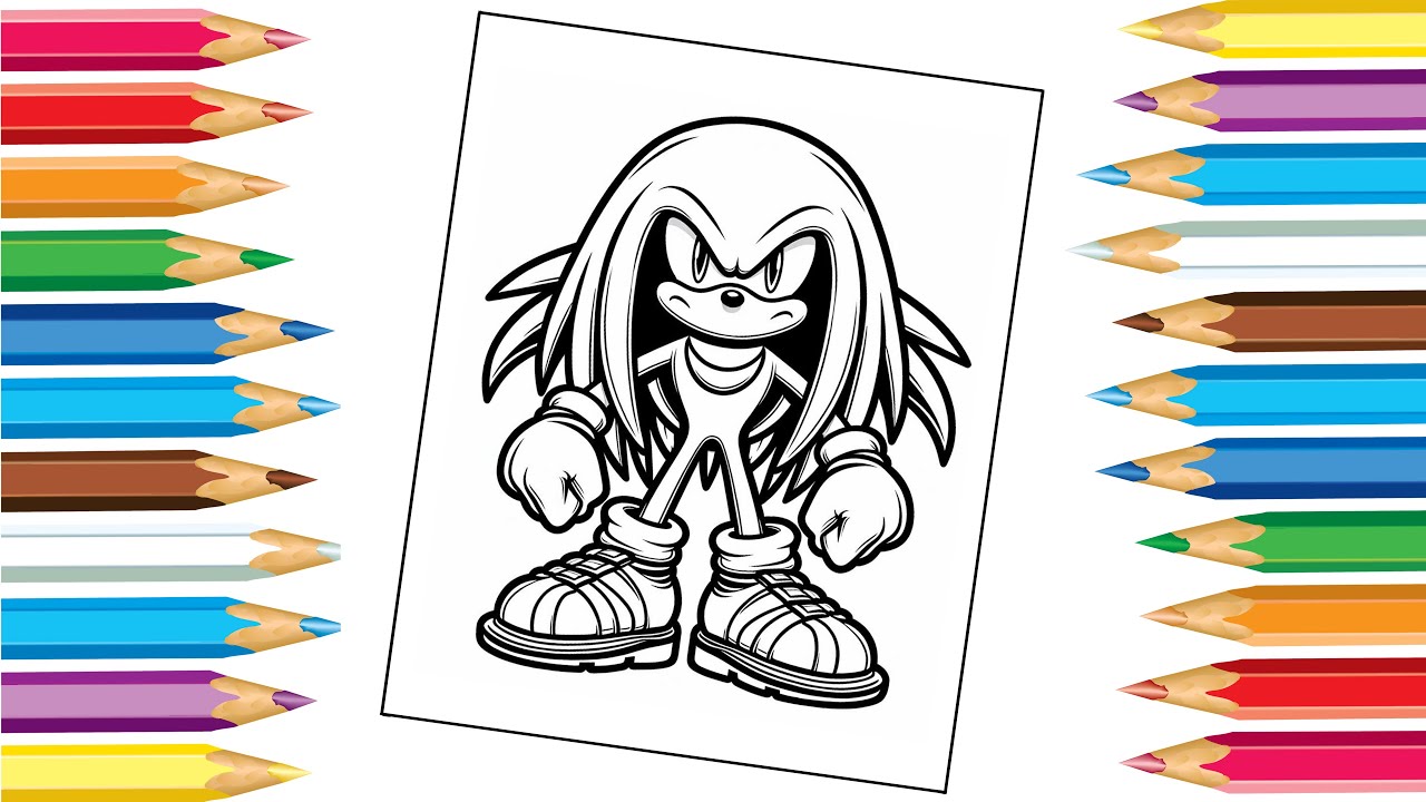 Knuckles Coloring Pages New | How to color Knuckles - YouTube