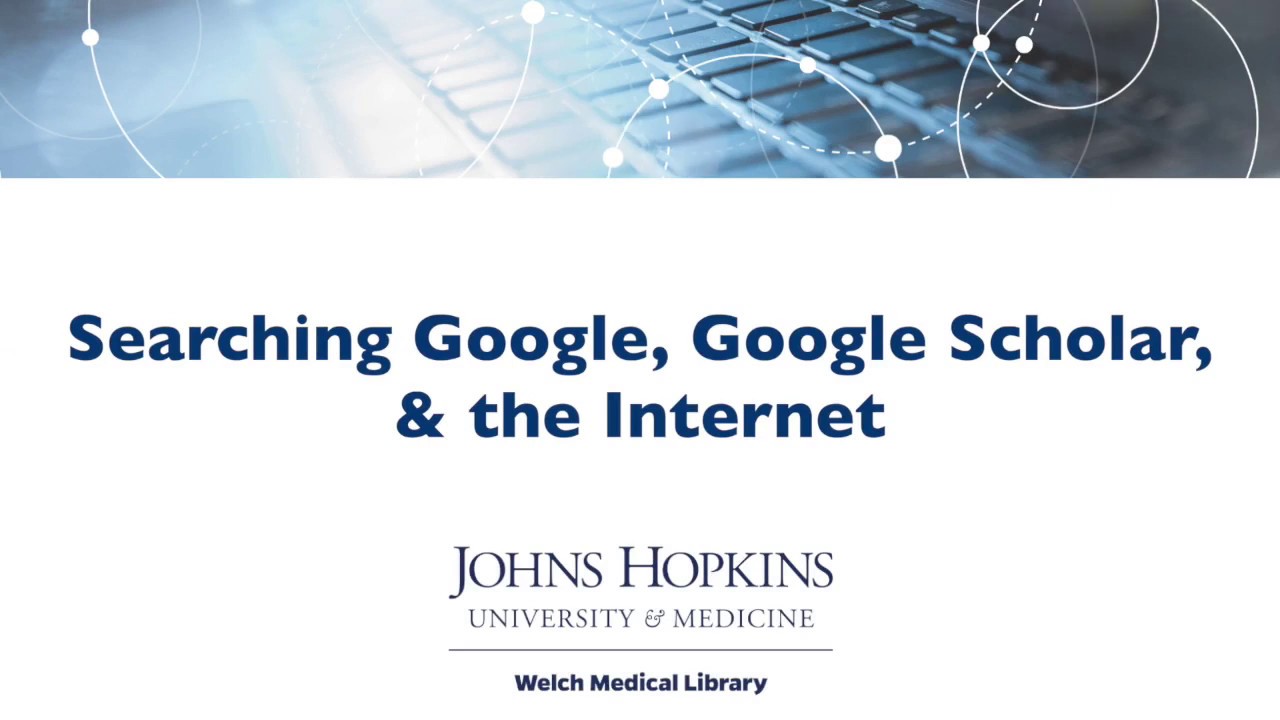 Searching Google, Google Scholar, and the Internet - youtube