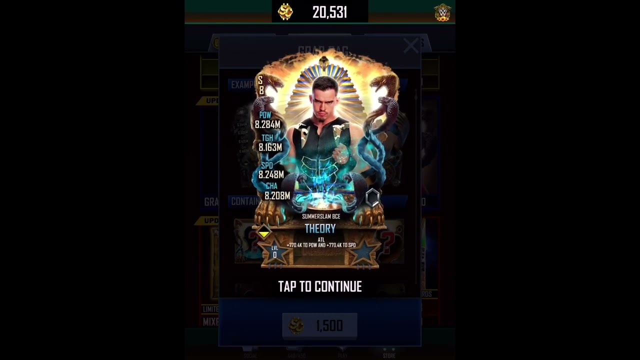 WWE SuperCard Theory SummerSlam BCE Tier Image