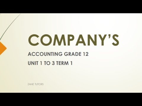 ACCOUNTING GRADE 12 INCOME STATEMENT (PART 7) TERM 1 - YouTube