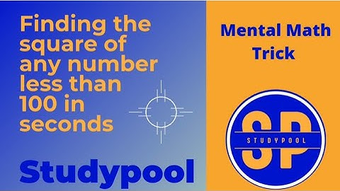 Finding square of any number less than 100 in seconds | Mental Math Trick | Quick Maths