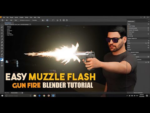 Gun fire in blender l Muzzle flash l Blender tutorial