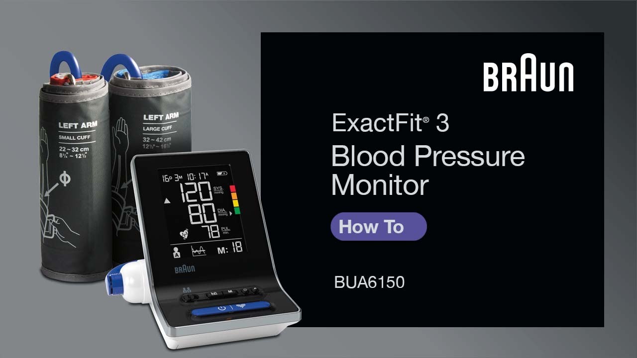 Braun ExactFit 3 Blood Pressure Monitor BUA6150 - How to Use 