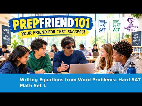 Hard SAT Math Set: Writing Equations from Word Problems (5 Questions) Explained Step by Step
