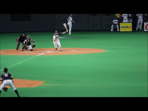 2017/09/20 　日ハム 三年目の高濱 祐仁 バンデンハーク投手からプロ初ヒット！@札幌ドーム