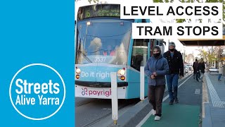 Level access tram stops