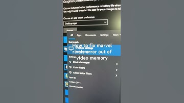 How to fix marvel rivals error out of video memory