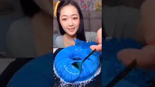 chines girl eat the whole cake #asmreating #asmrsounds #mukbang #mukbangasmr #shorts #beaasmr