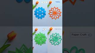 4 Different quick paper crafts 💙🧡💚🩵 Making Tutorial video #diycrafts #diydecor