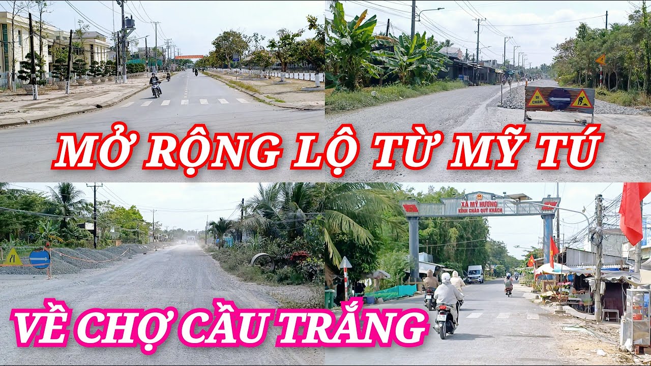 Sóc Trăng: Đường Đi Từ Chợ Mỹ Tú Về Chợ Cầu Trắng Xã Thuận Hưng