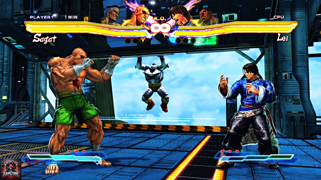 Street Fighter x Tekken Gameplay - Sagat & Bryan VS Lei & Balrog (Hardest) 