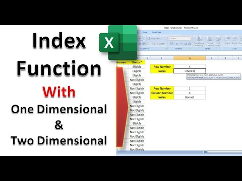 INDEX Function in Excel | Rohit Narang